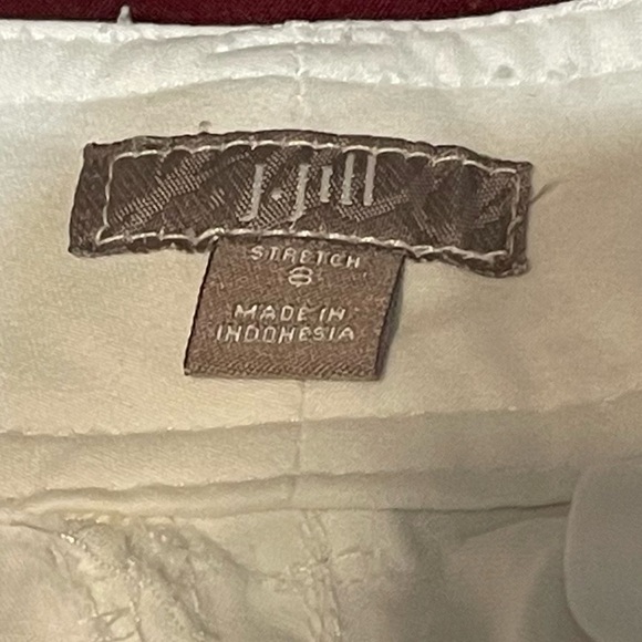 J Jill Woman's Strech Cotton Blend Pants Straight Leg Lightweight White Size 8 - Picture 6 of 12
